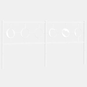 vidaXL Cabeceira de cama 180 cm metal branco
