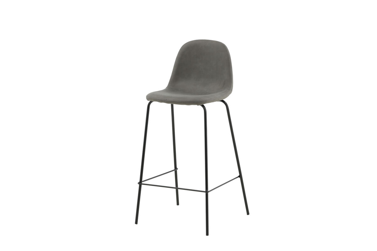 Taburete alto polar bs 1nos 42x43x105 gris