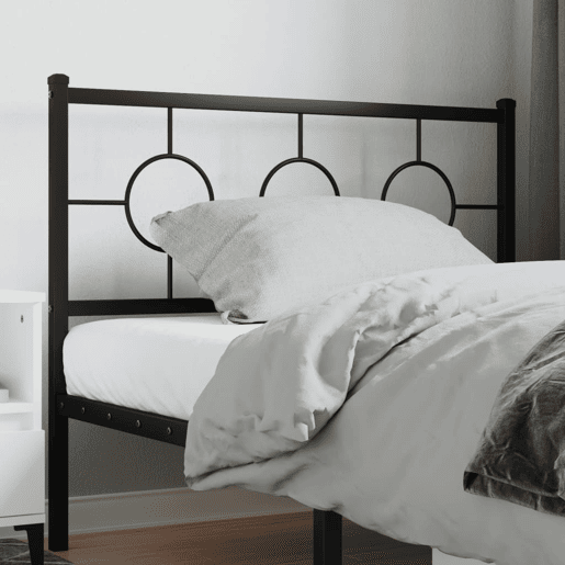 vidaXL Cabeceira de cama 107 cm metal preto vidaXL Cabeceira de cama 107 cm metal preto
