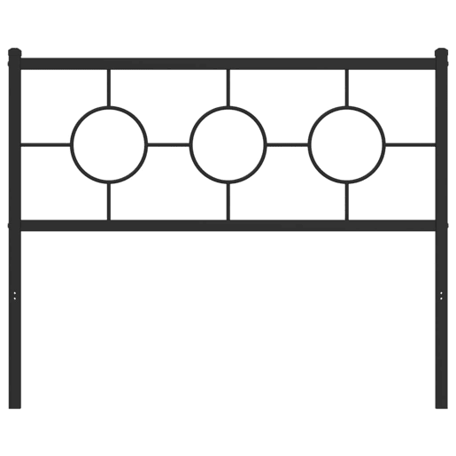 vidaXL Cabeceira de cama 107 cm metal preto vidaXL Cabeceira de cama 107 cm metal preto