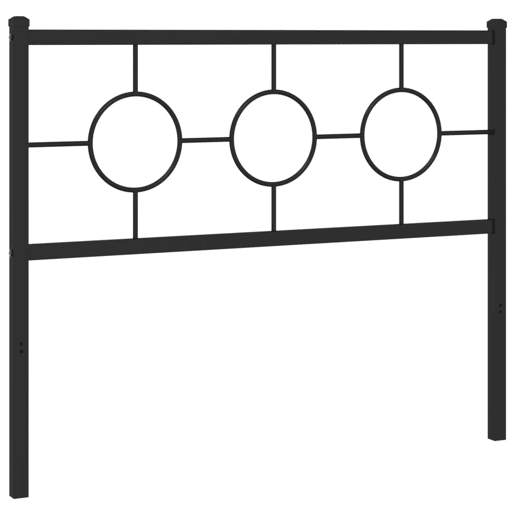 vidaXL Cabeceira de cama 107 cm metal preto vidaXL Cabeceira de cama 107 cm metal preto