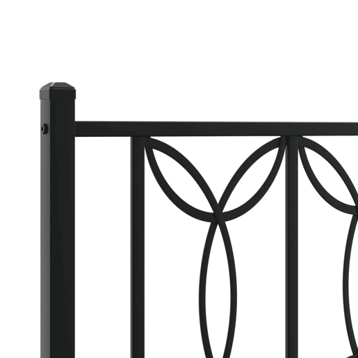 vidaXL Cabeceira de cama 193 cm metal preto