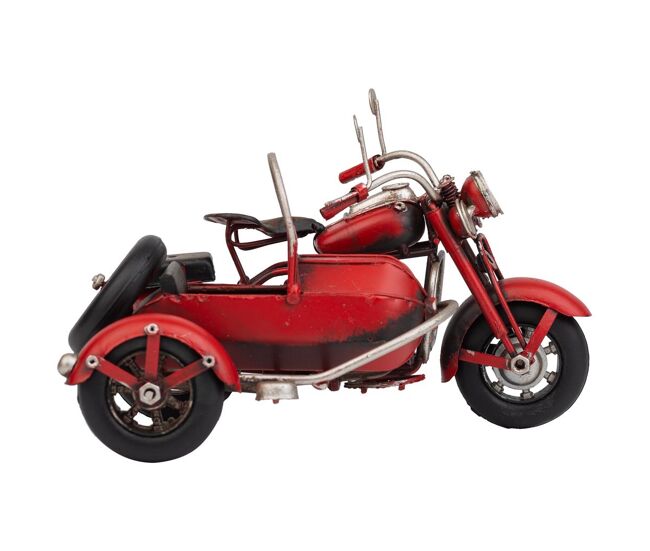 Sidecar de metal rojo 19x13.5x11.5