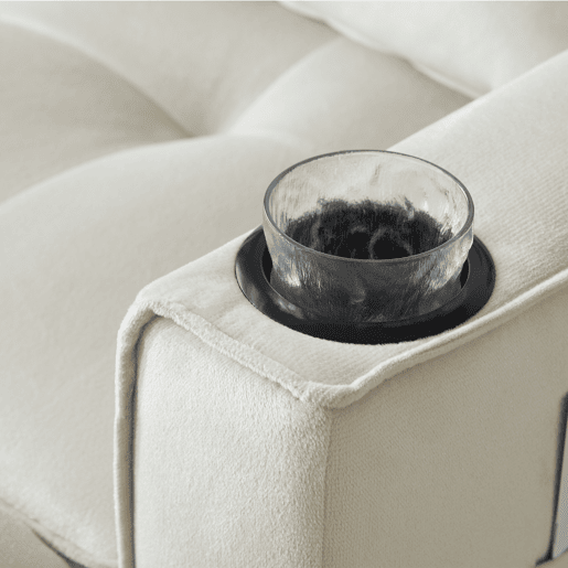 Sofá cama 2 lugares dobrável de veludo,bege