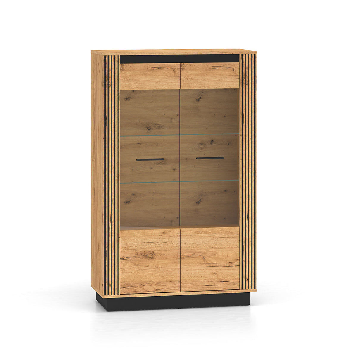 Vajillero 2 puertas solal madera y negro