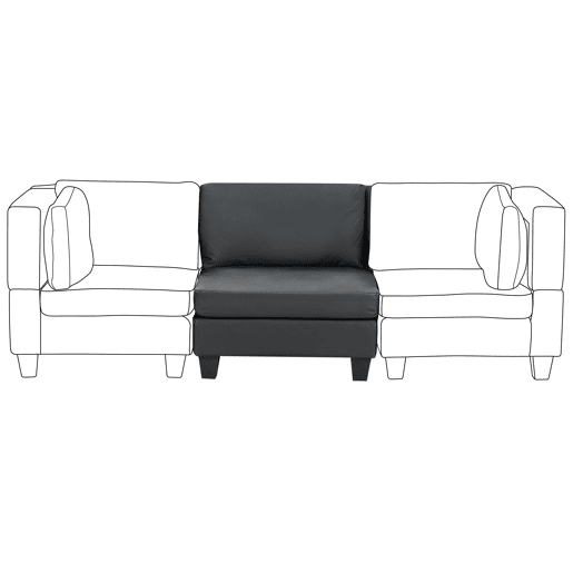 Poltrona modular UNSTAD Pele sintética Preto Poltrona modular UNSTAD Pele sintética Preto