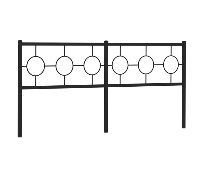 Vidaxl cabecero de metal negro 180 cm