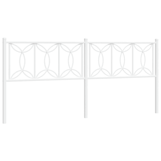 vidaXL Cabeceira de cama 193 cm metal branco vidaXL Cabeceira de cama 193 cm metal branco