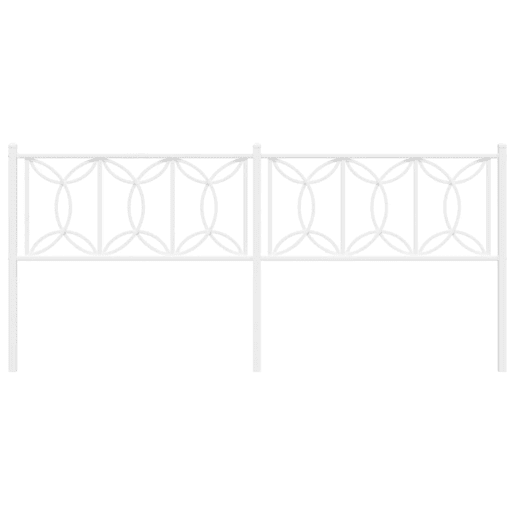 vidaXL Cabeceira de cama 193 cm metal branco vidaXL Cabeceira de cama 193 cm metal branco