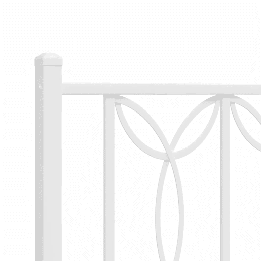 vidaXL Cabeceira de cama 193 cm metal branco vidaXL Cabeceira de cama 193 cm metal branco