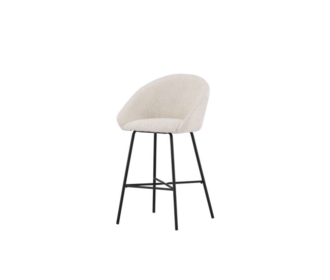 Taburete alto velvet bs 1nos 59x54x96 blanco