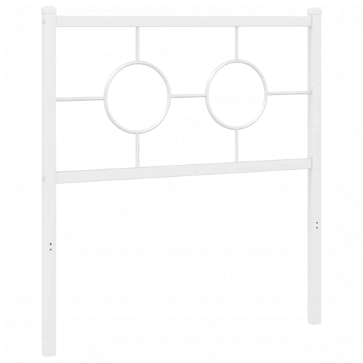 vidaXL Cabeceira de cama 80 cm metal branco vidaXL Cabeceira de cama 80 cm metal branco