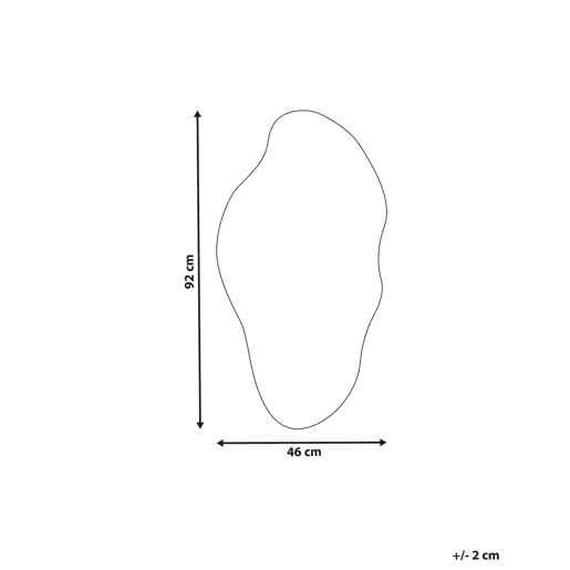 Espelho ASSIGNY 46 cm 92 cm Castanho