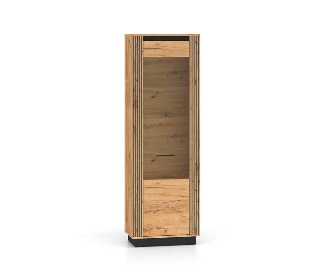 Vitrina 1 puerta solal madera y negro