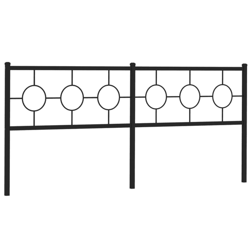 vidaXL Cabeceira de cama 200 cm metal preto vidaXL Cabeceira de cama 200 cm metal preto