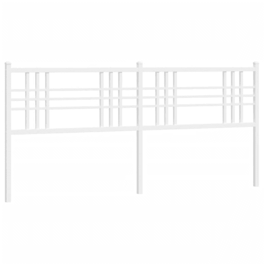 vidaXL Cabeceira de cama 200 cm metal branco vidaXL Cabeceira de cama 200 cm metal branco