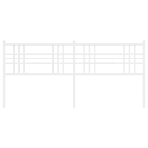 vidaXL Cabeceira de cama 200 cm metal branco vidaXL Cabeceira de cama 200 cm metal branco