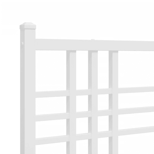vidaXL Cabeceira de cama 200 cm metal branco vidaXL Cabeceira de cama 200 cm metal branco