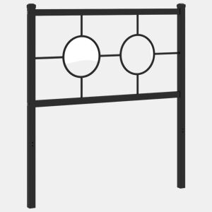 vidaXL Cabeceira de cama 80 cm metal preto
