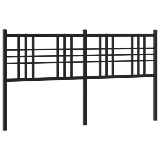 vidaXL Cabeceira de cama 160 cm metal preto vidaXL Cabeceira de cama 160 cm metal preto