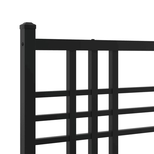 vidaXL Cabeceira de cama 160 cm metal preto vidaXL Cabeceira de cama 160 cm metal preto