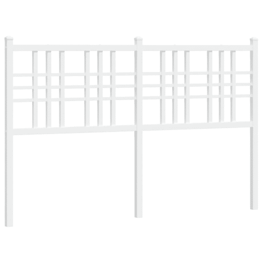 vidaXL Cabeceira de cama 120 cm metal branco vidaXL Cabeceira de cama 120 cm metal branco