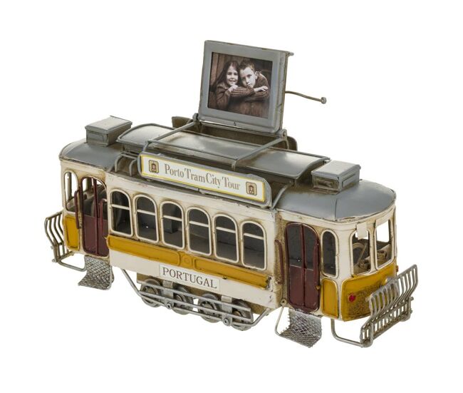 Tranvia portafoto de metal 26x8x13