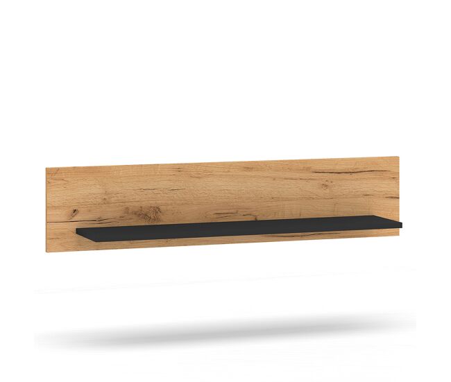 Estante de pared 110cm Solal Madera y Negro