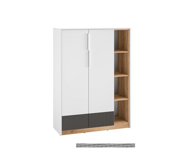 Armario bajo 2 puertas 1 cajón ronan blanco