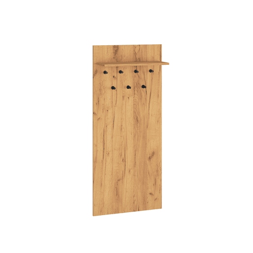 Bengaleiro de parede 7 pegs 1 prateleira Nilo Wood