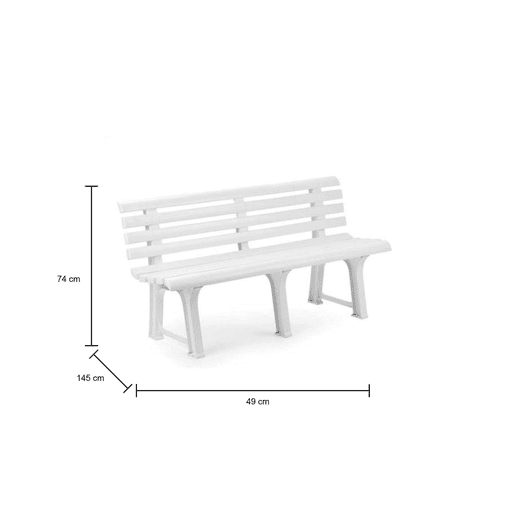 Banco exterior em PVC Banco exterior em PVC