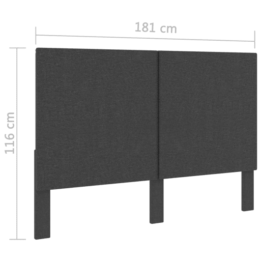 vidaXL Cabeceira de cama 180x200 cm tecido cinzento-escuro vidaXL Cabeceira de cama 180x200 cm tecido cinzento-escuro