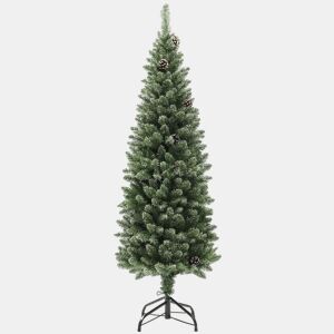 HOMCOM Árvore de Natal 150 cm Árvore de Natal Artificial com 395 Ramos e Suporte de Metal Árvore de Natal para Sala de Estar Interior Verde