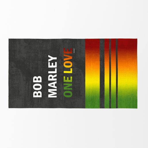 MARLEY - Toalha de praia - Microalgodão Premium - 75x150 cm - Fabricado na Espanha - ONE LOVE