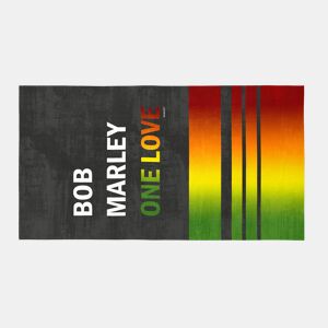 MARLEY - Toalha de praia - Microalgodão Premium - 75x150 cm - Fabricado na Espanha - ONE LOVE