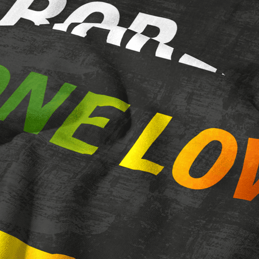 MARLEY - Toalha de praia - Microalgodão Premium - 75x150 cm - Fabricado na Espanha - ONE LOVE