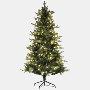 HOMCOM Árvore de Natal 180 cm Árvore de Natal Artificial com 350 Luzes LED 726 Ramos e Suporte de Aço Decoração de Natal para Sala de Estar Interior Ø114x180 cm Verde