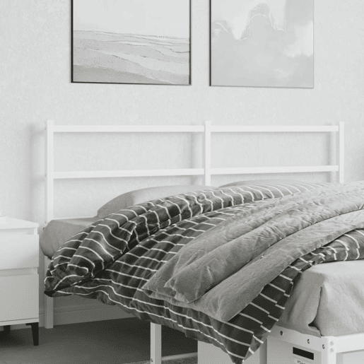 vidaXL Cabeceira de cama 160 cm metal branco vidaXL Cabeceira de cama 160 cm metal branco