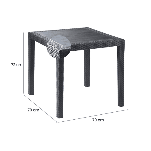 Mesa de jardim em PVC