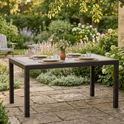 Mesa de jardim em PVC Mesa de jardim em PVC
