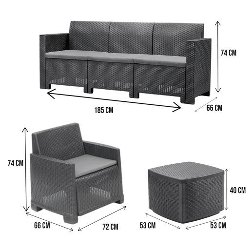 Sala de estar exterior em PVC