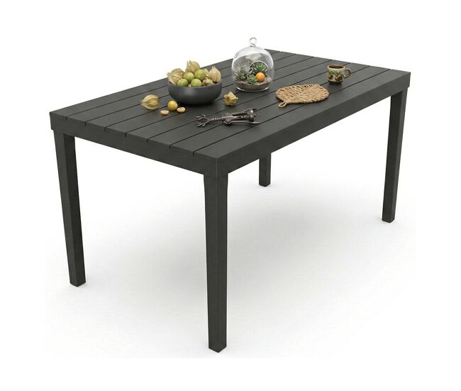 Mesa de jardim em PVC 138x78