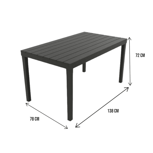 Mesa de jardim em PVC