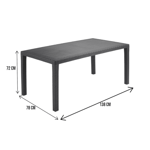 Mesa de jardim em PVC