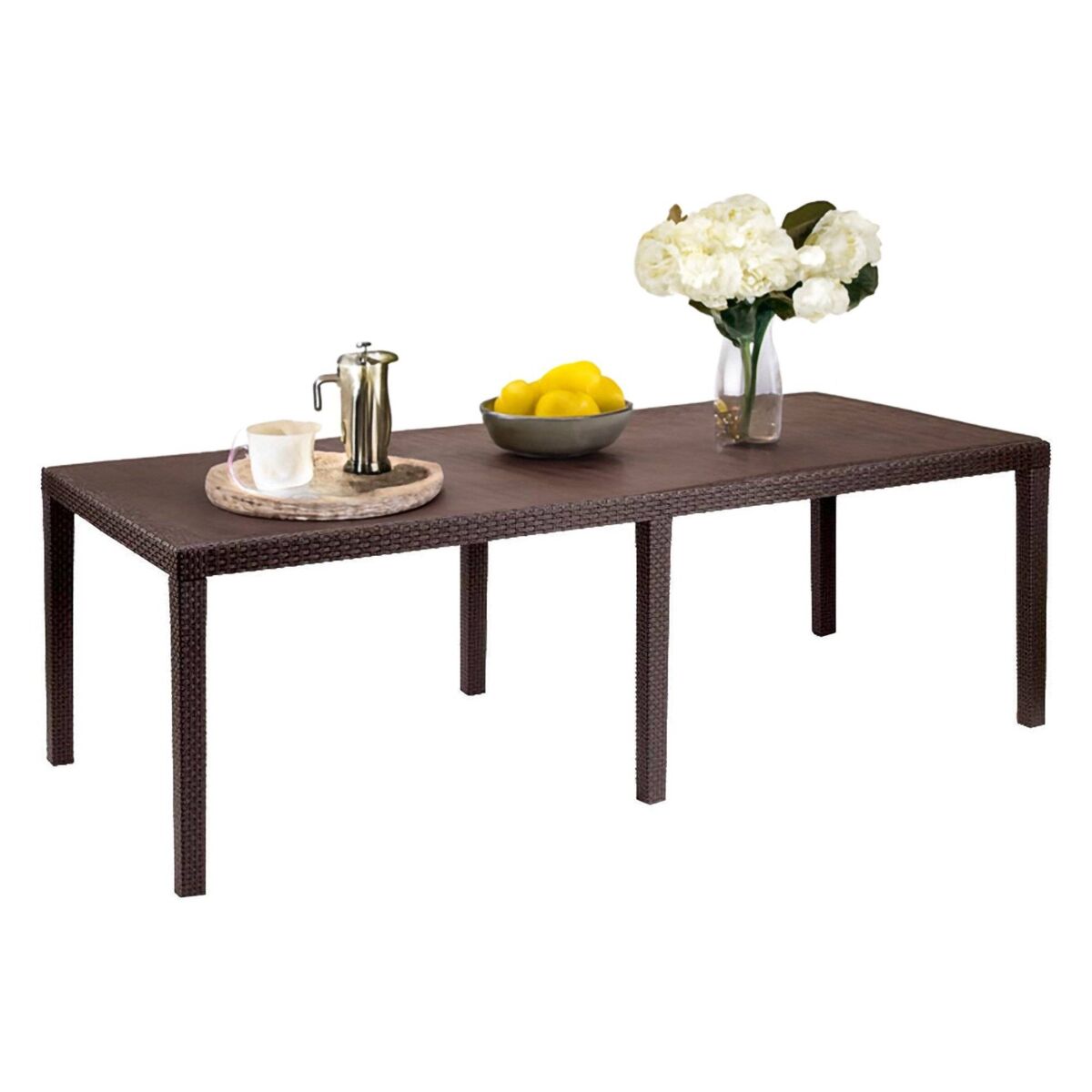 Mesa de exterior para 10 personas en plástico