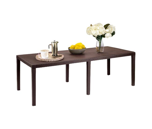 Mesa de exterior para 10 personas en plástico