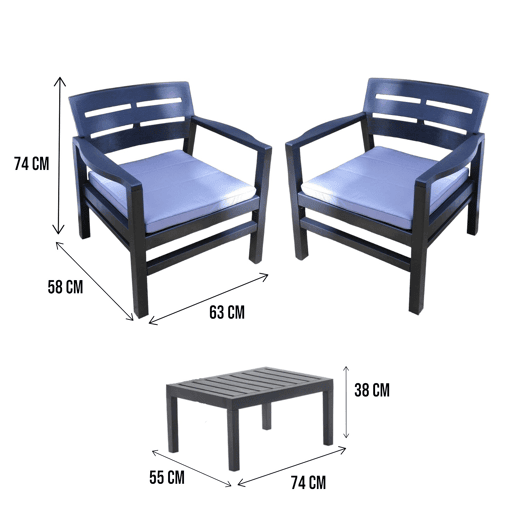 Sala de estar exterior em PVC