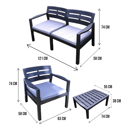 Sala de estar exterior em PVC Sala de estar exterior em PVC