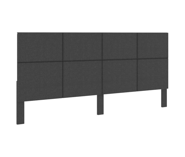 Vidaxl cabecero de tela gris oscuro 200x200 cm