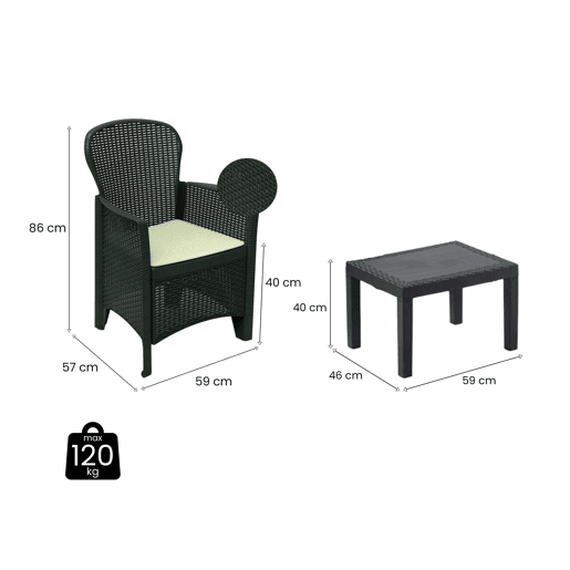 Sala de estar exterior em PVC